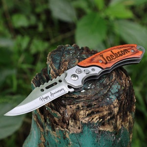 Personalized Gift Knives Handmade, Mens Boyfriend Gift for Him, Fathers Day Gift, Engraved Pocket Knife, Groomsman, Wedding Knives, Husband