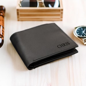 Billetera personalizada, Billetera para hombre, Billetera grabada, Billetera para padrinos de boda, Billetera de cuero, Billetera personalizada, Regalo para novio, Regalo de aniversario para él