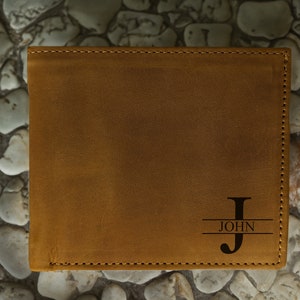 Billetera personalizada, Billetera para hombre, Billetera grabada, Billetera para padrinos de boda, Billetera de cuero, Billetera personalizada, Regalo para novio, Regalo de aniversario para él