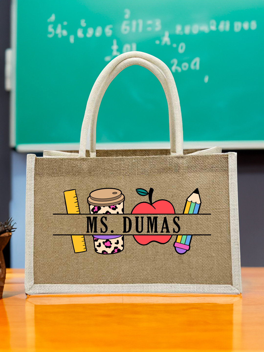 Personalized Teacher Name Tote Bag, Custom Teacher Tote,teacher Gift ...