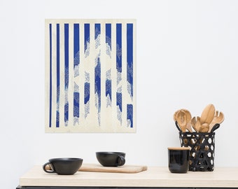 Abstract blue wall art, Home office art, abstract art print