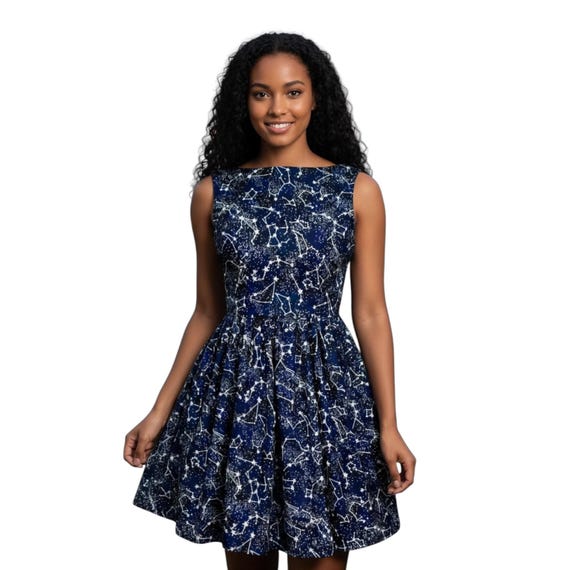 Constellation/night Sky/glow in the Dark Dress - Etsy