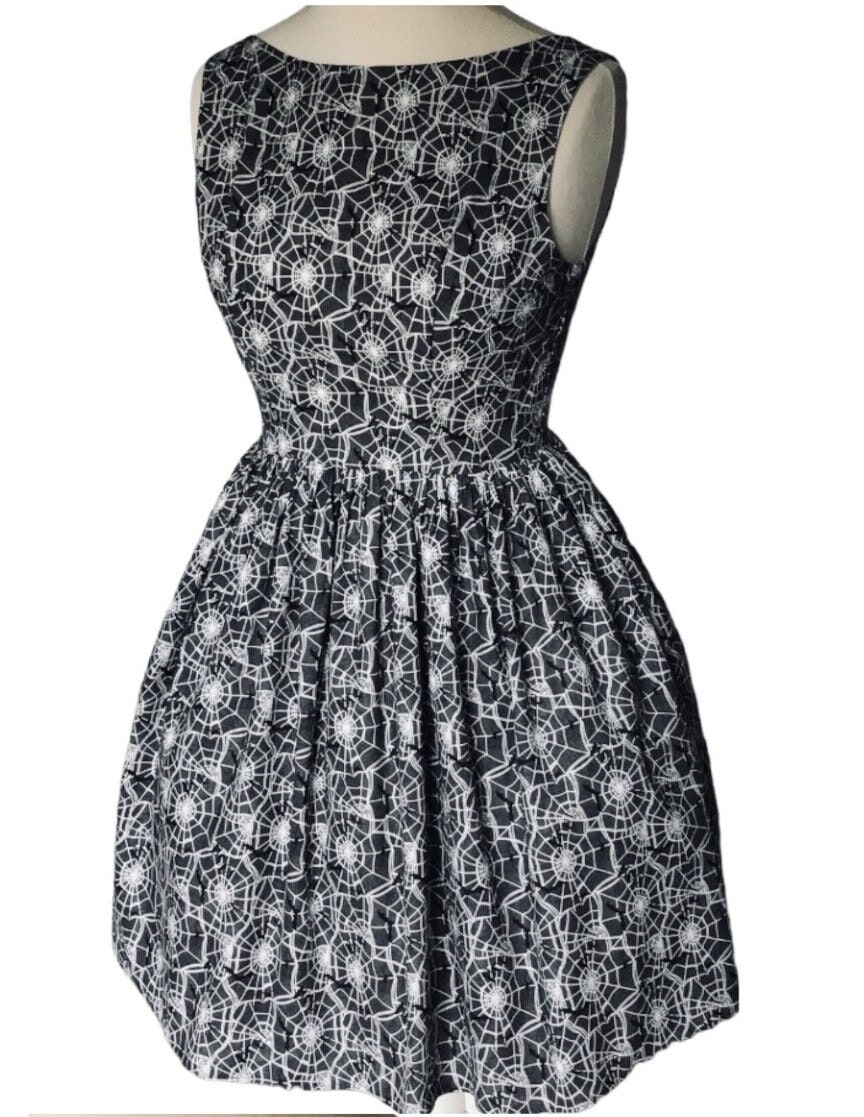 Alternative Gothic/ Halloween SpiderWeb Grey Dress