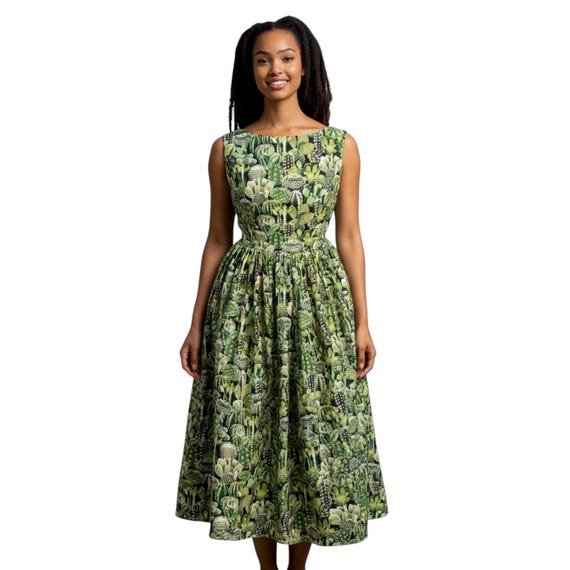 Green Cactus Dress - Etsy