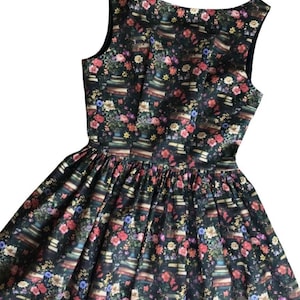 Floral/Books on the Shelf/ Book Dress