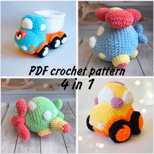 Crochet Pattern Transport / Cute Plush Helicopter / Plane / Car / Truck