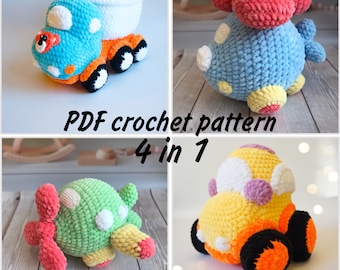 Crochet Pattern Transport / Cute Plush Helicopter / Plane / Car / Truck