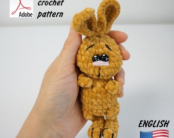 Crochet Pattern Bunny/ Funny Plush Bunny / Crochet Design PDF Bunny / Amigurumi Pattern Bunny