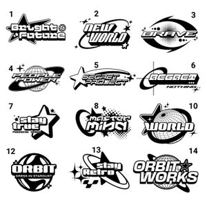 Logo Design Y2K  | svg, png, eps, pdf Files for Trendy Retro Branding,Crafts