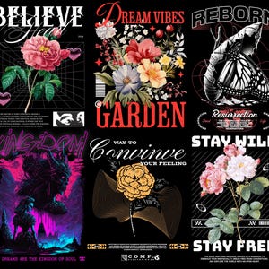 Streetwear PNG Designs Bundle, 3000+ T-Shirt Graphics, Money, Skull, Butterfly, Graffiti, Urban Art, Hip Hop, Fashion Clipart, Digital PNGs image 6