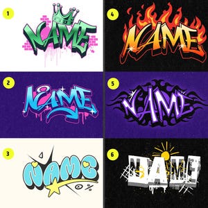 Customized Graffiti, Street Art Style Name, customized graffiti Poster, sticker graffiti, for print on demand, Personalized gift idea