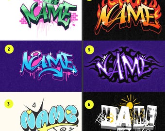 Customized Graffiti, Street Art Style Name, customized graffiti Poster, sticker graffiti, for print on demand, Personalized gift idea