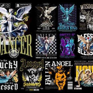 Angel Streetwear PNG-paket | Urbana T-shirtdesigner (digital nedladdning) bild 3
