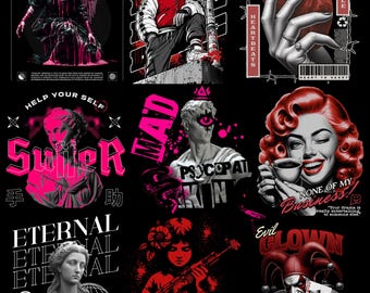 Urban streetwear bundle png | Angel | Motorcycles | skulls | Cars