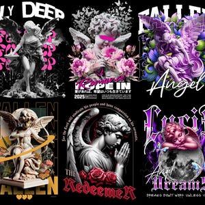 Angel Streetwear PNG-paket | Urbana T-shirtdesigner (digital nedladdning) bild 1