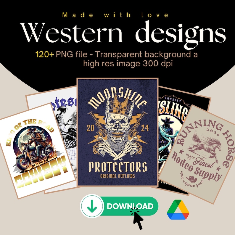 Retro Western-paket PNG, Western Sublimation-paket, Cowboy Cowgirl png, Country T-shirtdesign, Howdy png, Rodeo png bild 10