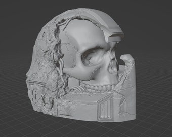 Hell Divers Battle Damaged Helmet
