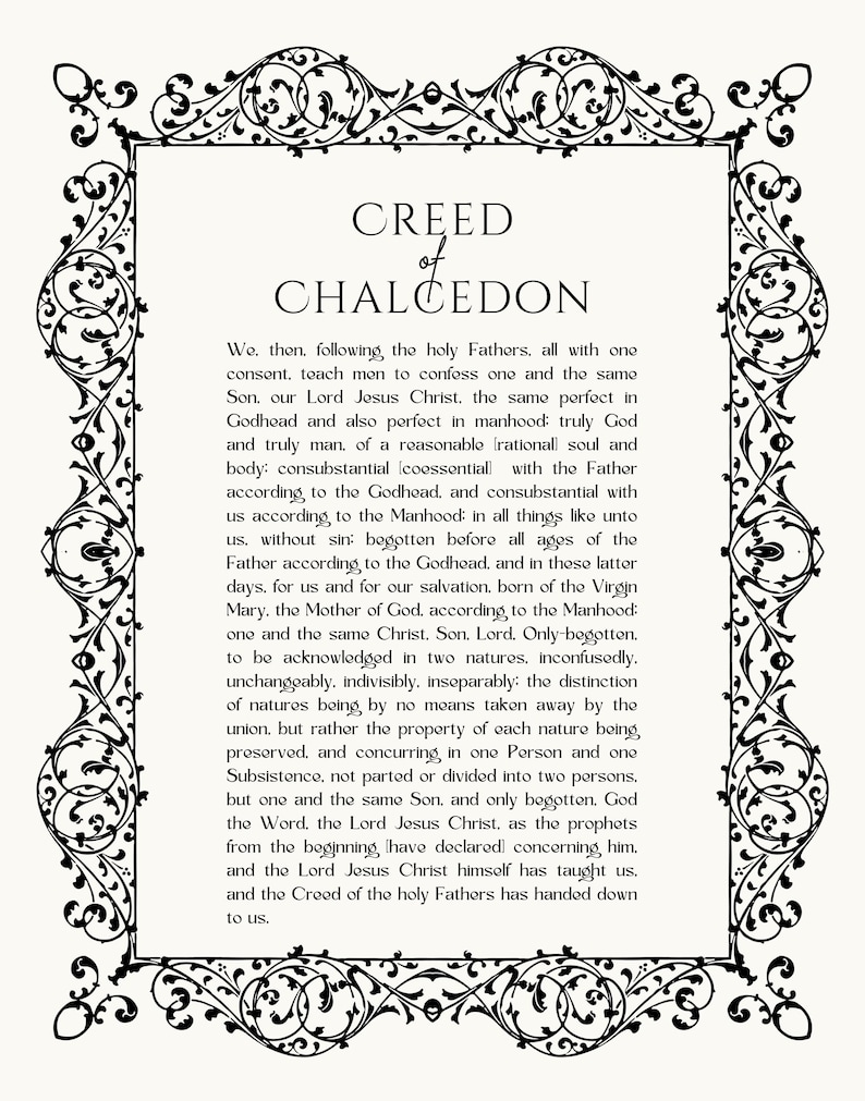 Creeds Christian Creeds Poster Set: Nicene, Apostles', Chalcedon, Athanasian ...