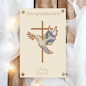 Geldgeschenk Konfirmation Geld schenken Taube Taufgeschenk Geschenkkarte Geschenk mit Name personalisiert Taufe Kommunion Firmung Patenkind