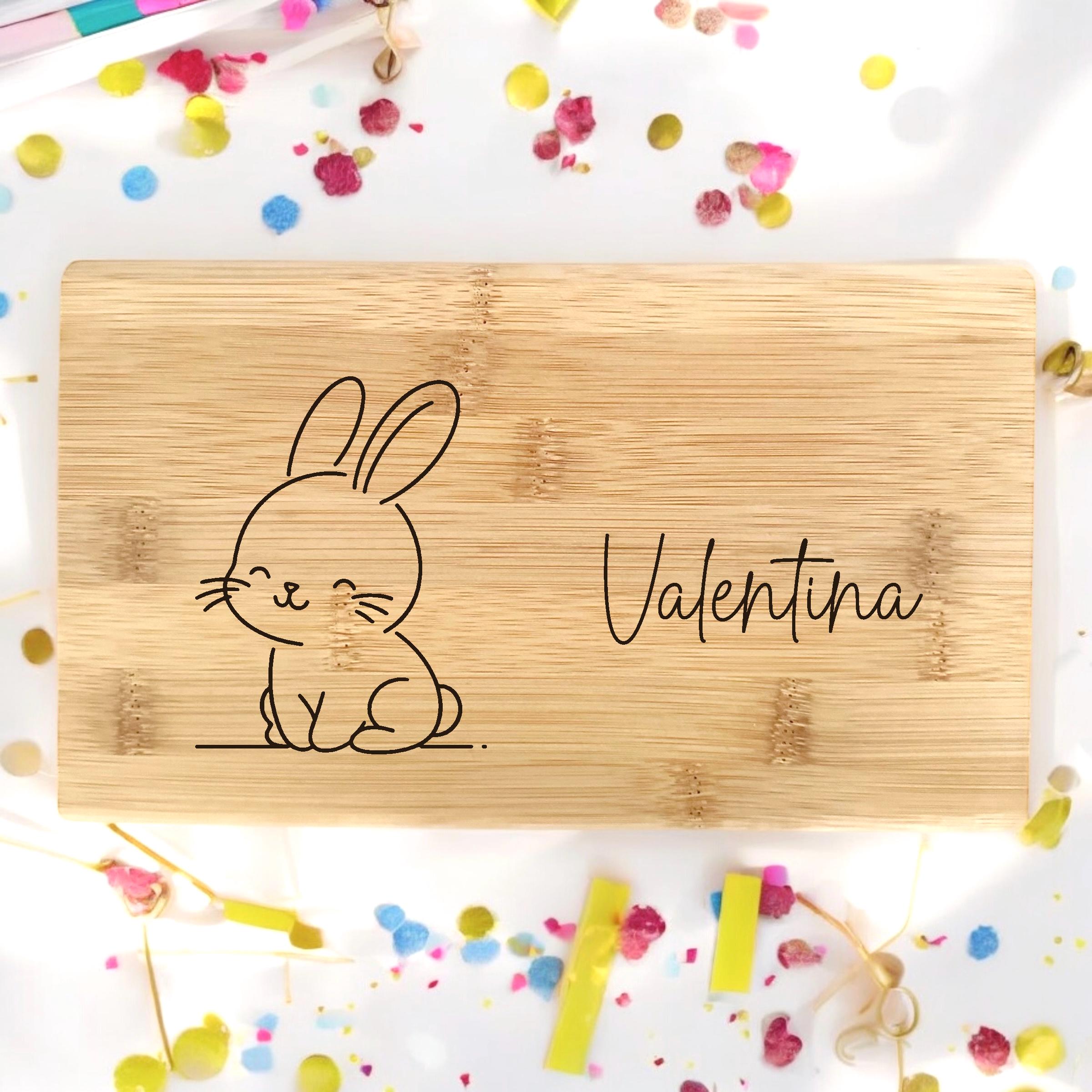 Personalisiertes Frühstücksbrettchen Aus Holz Mit Affen-Motiv – Individuell Gravierbar Als Geschenk Zur Taufe Oder Einschulung