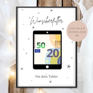 Digital Birthday Cash Gift Tablet PC Computer Gamer Give Money Gift Voucher Birthday Gift Wish Fulfiller download A4