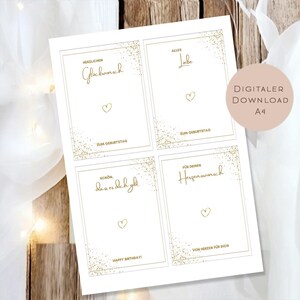 Druckvorlage Geburtstagskarte Geldgeschenk | Karte Geld schenken | Mitbringsel Geburtstag | Kleine Geschenkidee zum Ausdrucken PDF Download