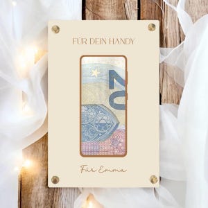 Geburtstag Geldgeschenk Handy Smartphone Telefon Geld schenken Geschenk Name Gutschein personalisiert Geburtstagsgeschenk