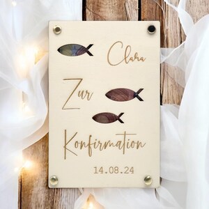 Konfirmation Geldgeschenk Patenkind Name Datum personalisiert Taufe Karte Geschenk Kommunion Firmung Geldkarte Geld schenken Taube Fisch