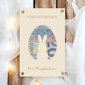 Ostern Geldgeschenk Osterhase Osterei Osterdeko Osterkorb Geld schenken Geschenk Name Gutschein personalisiert Ostergeschenk