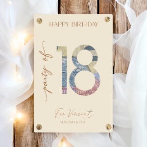 Geburtstagsgeschenk Geburtstag Geldgeschenk Geld schenken runder Geburtstag 18 Geburtstag Geschenk Name Gutschein personalisiert Holz