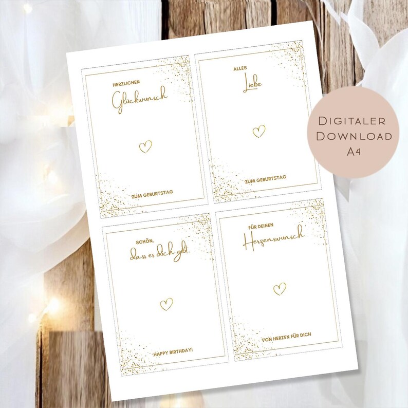 Druckvorlage Geburtstagskarte Geldgeschenk | Karte Geld schenken | Mitbringsel Geburtstag | Kleine Geschenkidee zum Ausdrucken PDF Download
