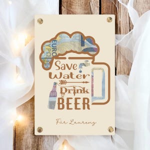 Geburtstag Geldgeschenk Bier Bierglas Party feiern Männerabend Geld schenken Geschenk Name Gutschein Geburtstagsgeschenk personalisiert
