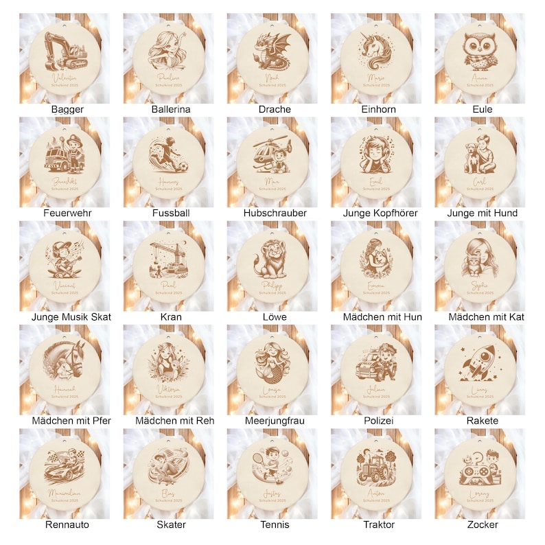 Schultüte Anhänger Schulkind Schultütenanhänger Name Holz Einschulung Geschenk Schultüte Zuckertüte Schulanfang Einschulung personalisiert