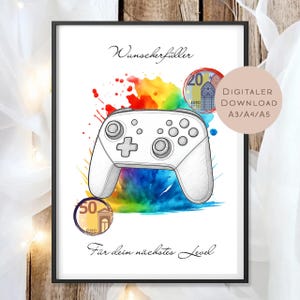Cash gift controller joystick l Birthday money gift l Gamer gift gamer l Voucher birthday gift wish fulfiller PDF