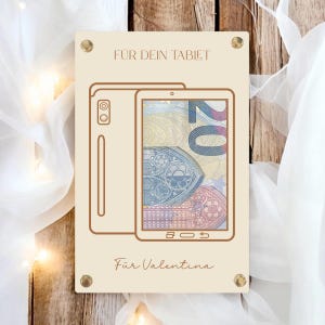 Geburtstag Geldgeschenk Tablet PC Computer Geld schenken Geschenk Name Gutschein personalisiert Geburtstagsgeschenk