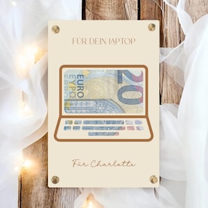 Geburtstag Geldgeschenk Laptop PC Computer Geld schenken Geschenk Name Gutschein personalisiert Geburtstagsgeschenk