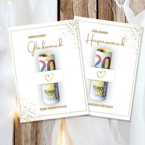 Druckvorlage Geburtstagskarte Geldgeschenk | Karte Geld schenken | Mitbringsel Geburtstag | Kleine Geschenkidee zum Ausdrucken PDF Download