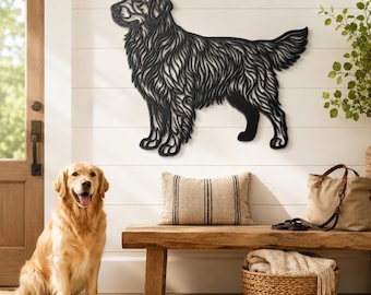 Golden Retriever Metal Wall Art, Dog Metal Sign, Golden Retriever Decor, Dog Lover Gift, Pet Wall Decor