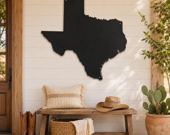 Rustic Copper Texas Metal Sign, State Shaped Steel Wall Decor, Lone Star Porch Art, Southern Farmhouse Housewarming Gift, Ranch Accent