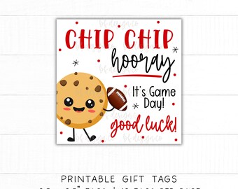 Etiquetas de regalo de buena suerte, etiquetas de recuerdo para el día del partido, etiquetas para golosinas deportivas, etiquetas para galletas y bocadillos.