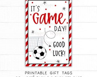 Día del partido de fútbol / 13 colores, etiqueta de recuerdo para el día del partido, regalo de buena suerte, regalo para compañeros de equipo, regalo para jugadores, regalo para equipos deportivos, etiqueta de regalo