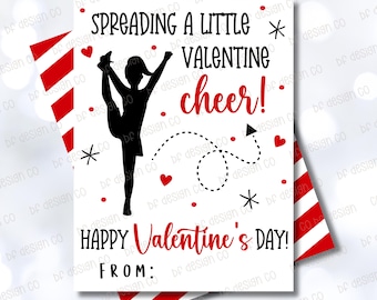 Cheerleading Valentines, Spreading A Little Valentine Cheer, Class Valentines, Team Valentines, Valentines Day, Printable Valentine Cards
