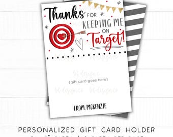 Gracias por mantenerme enfocado/Tarjeta de regalo personalizada de Target, tarjeta de agradecimiento, regalo de agradecimiento para maestros, tarjeta de regalo para maestros
