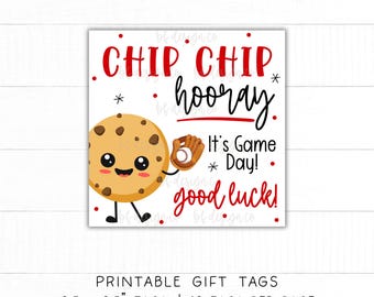 Etiquetas de regalo de béisbol "Hurra, es día de juego" / 13 colores, etiquetas de regalo de buena suerte, etiquetas de recuerdo para el día del juego, etiquetas de golosinas deportivas, etiquetas de galletas para bocadillos