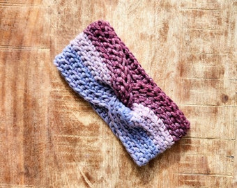 Recycled Polyester Super Soft Handmade Crochet Ear Warmer Headband - No Wool - Child Size