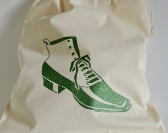 Schuhbeutel mit Siebdruckmotiv "Vintage Schuh"