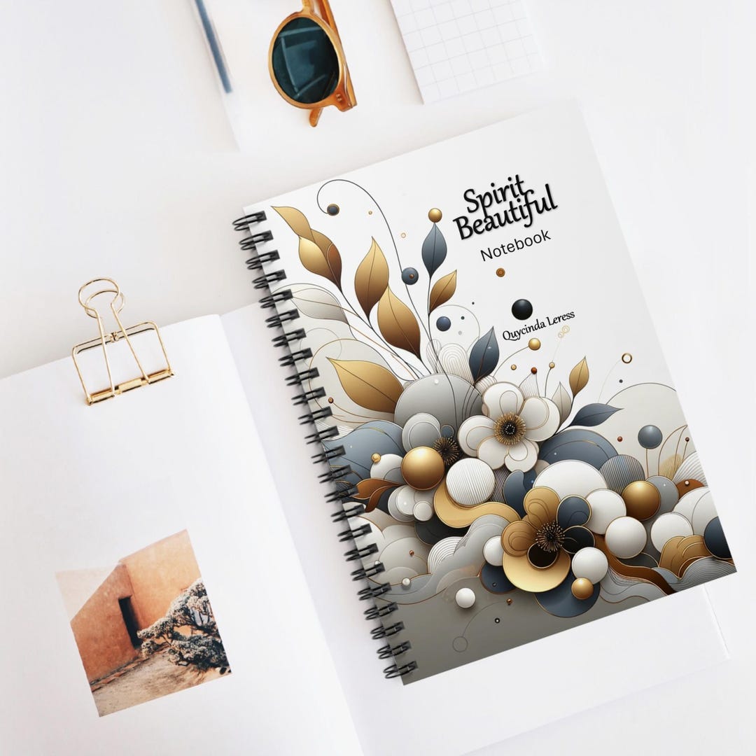 Spirit Beautiful Spiral Notebook - Floral Art, Ruled Line - Etsy