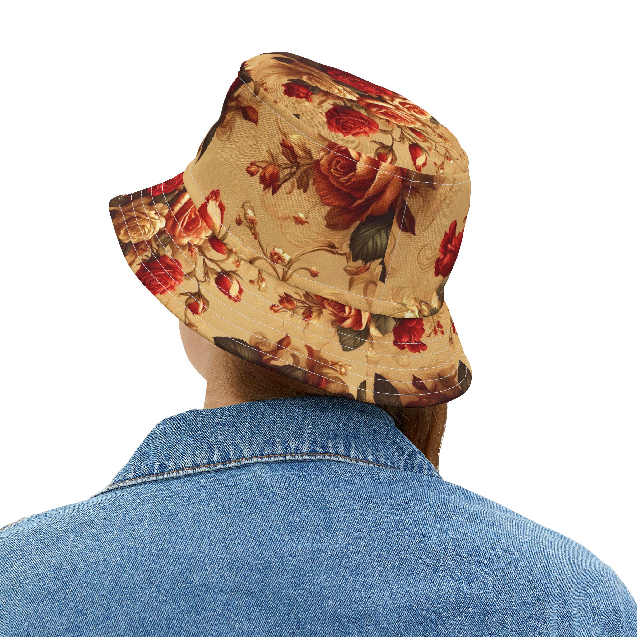 帽子 rad musician PAINT ROSE + CAT BUCKET HAT PAINT ROSE + CAT BUCKET HAT（ハット）｜LAD MUSICIAN（ラッド