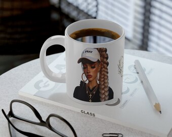 God&#39;s Girl &#39;I Pray Gold&#39; - Jumbo Mug, 20oz