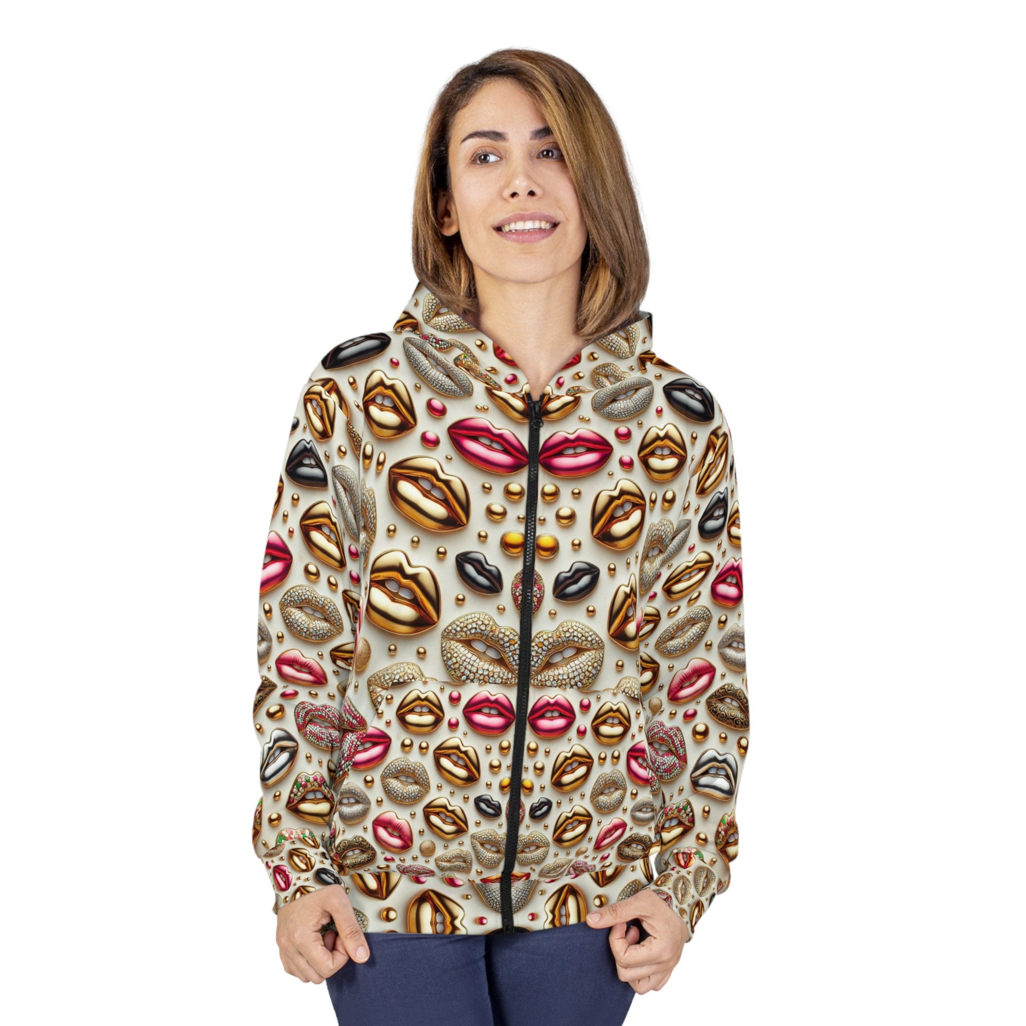 Kiss Bling Zip Hoodie - Etsy